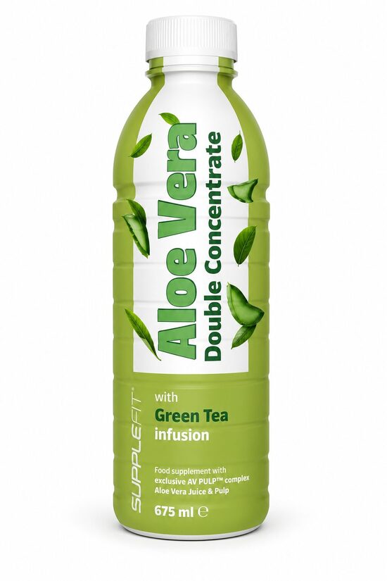 ALOE VERA sultys ir minkštimas su žaliąja arbata – 675 ml